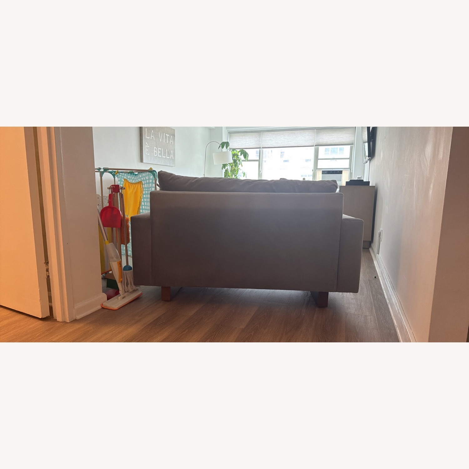 West Elm Harmony Chair and a Half Graphite Velvet - image-4