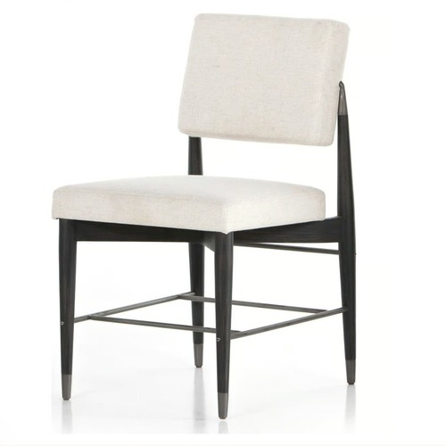 Used Four Hands Anton White Fabric Dining Chairs for sale on AptDeco
