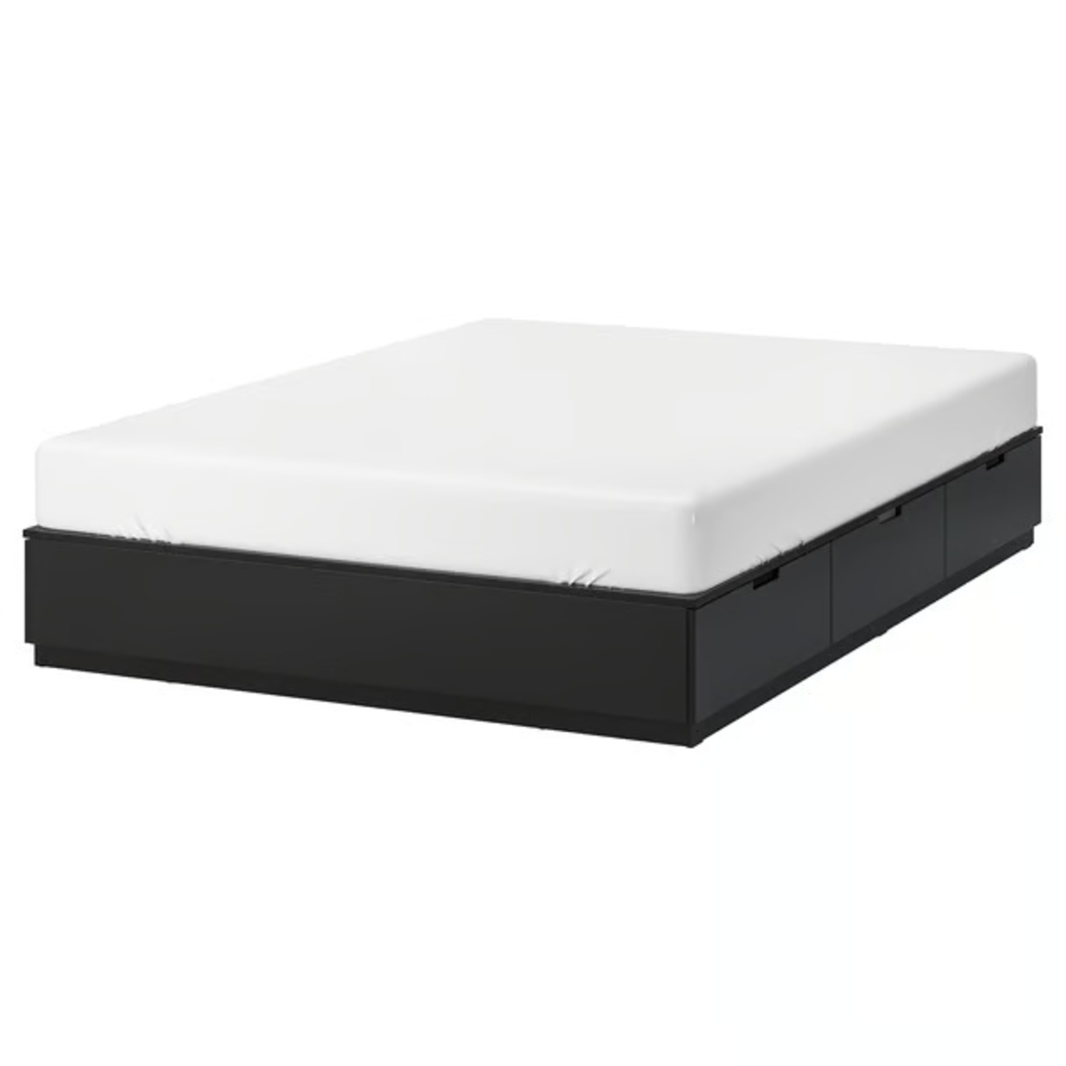 IKEA Nordli Dark Brown Wood King Bed - image-7