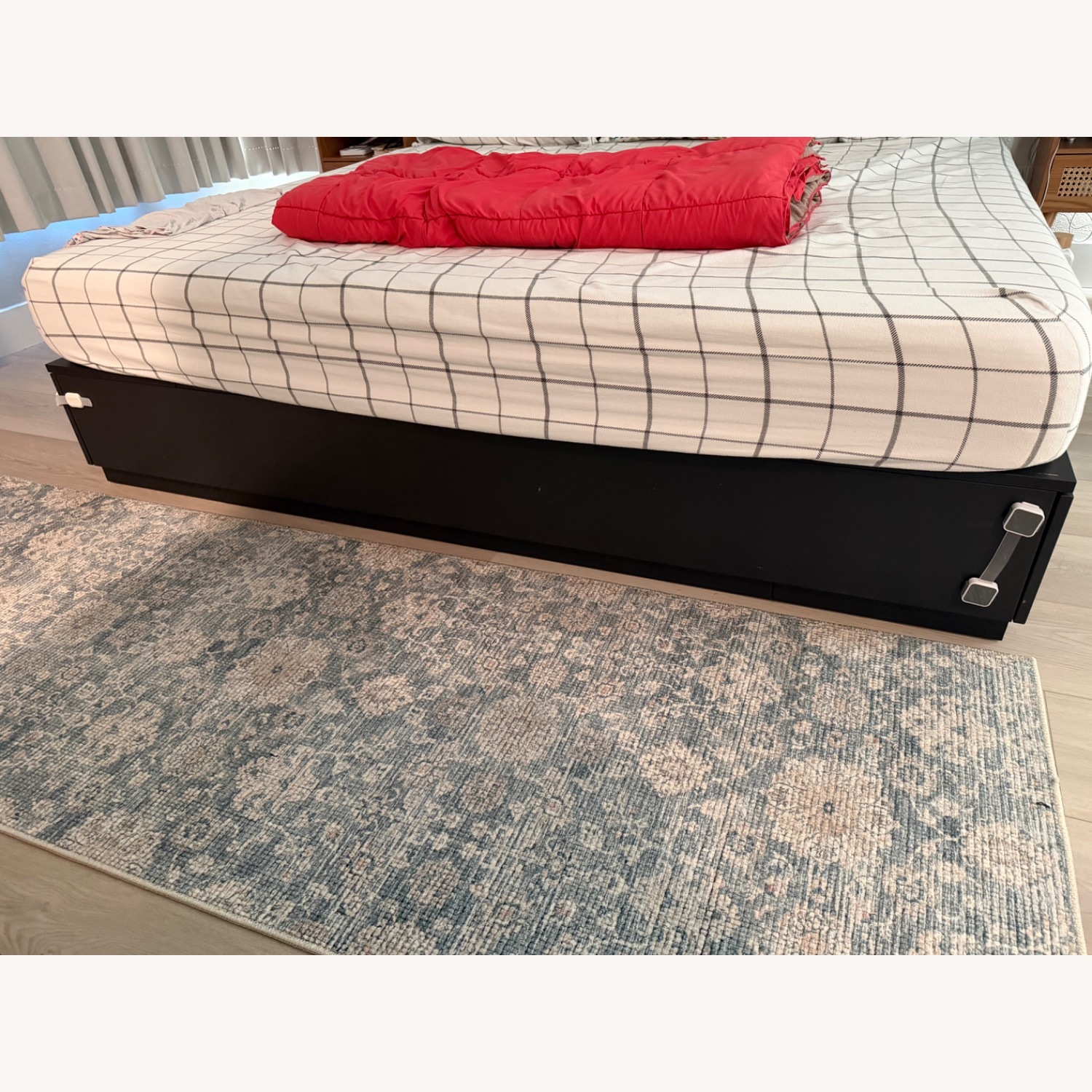 IKEA Nordli Dark Brown Wood King Bed - image-2