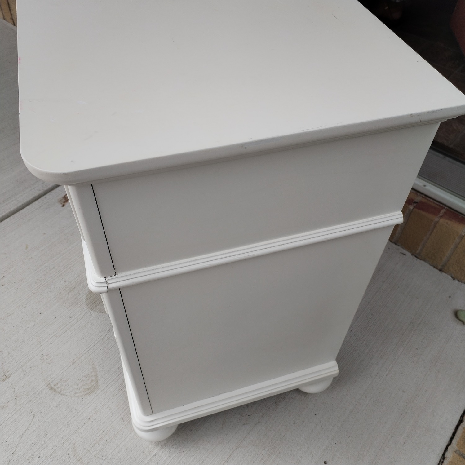 White Wood Nightstand - image-7