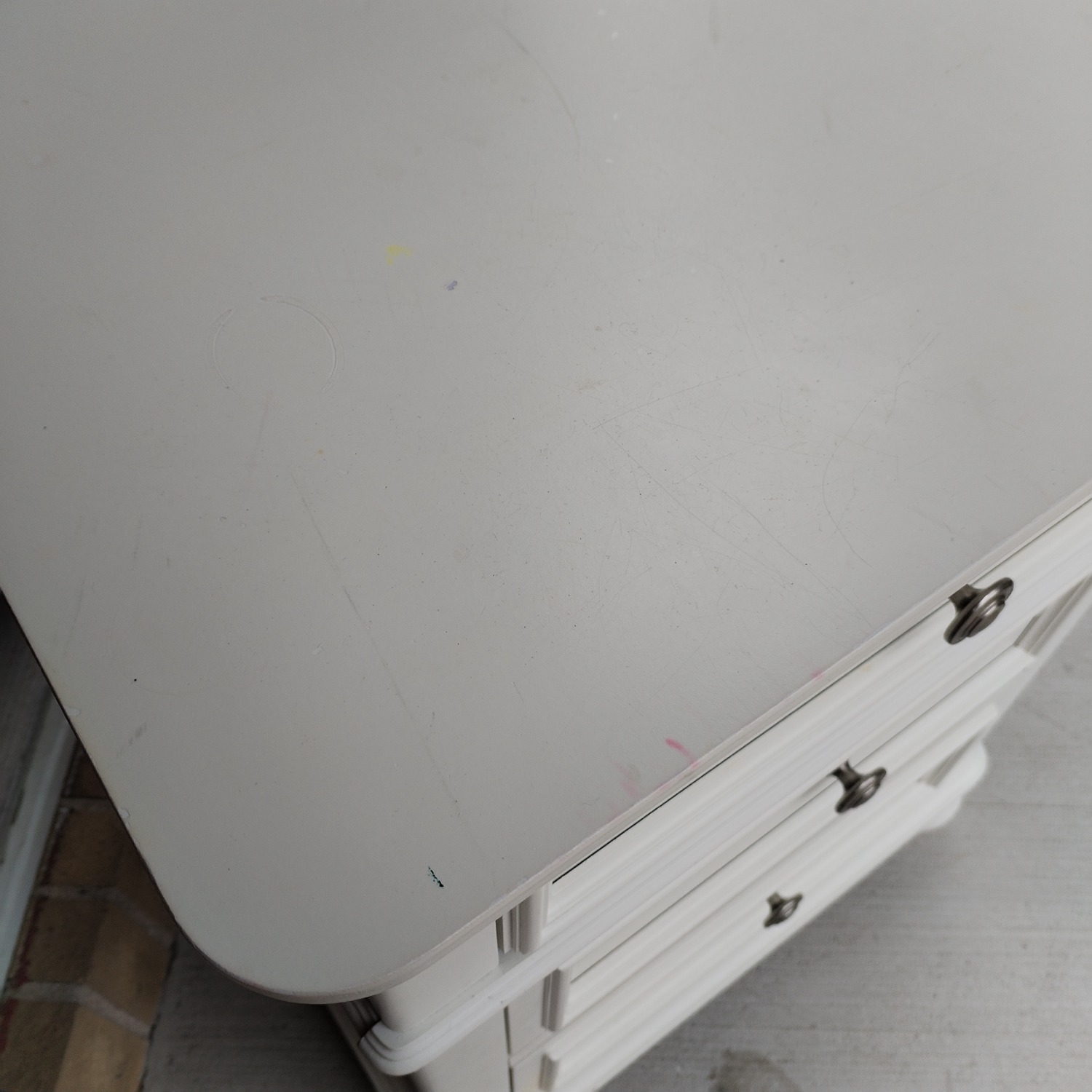 White Wood Nightstand - image-6