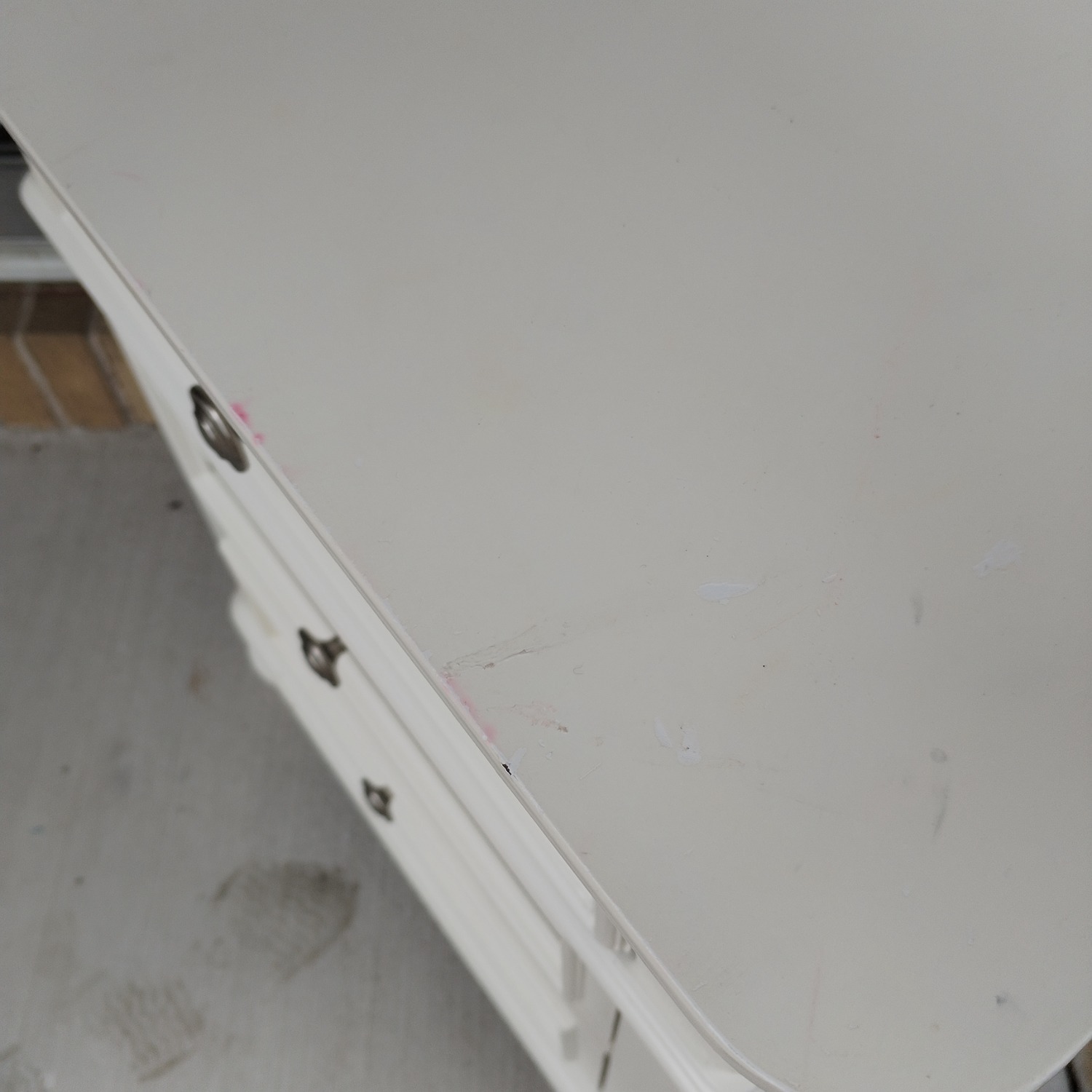 White Wood Nightstand - image-5