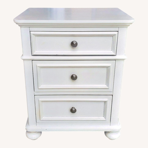 Used White Wood Nightstand for sale on AptDeco