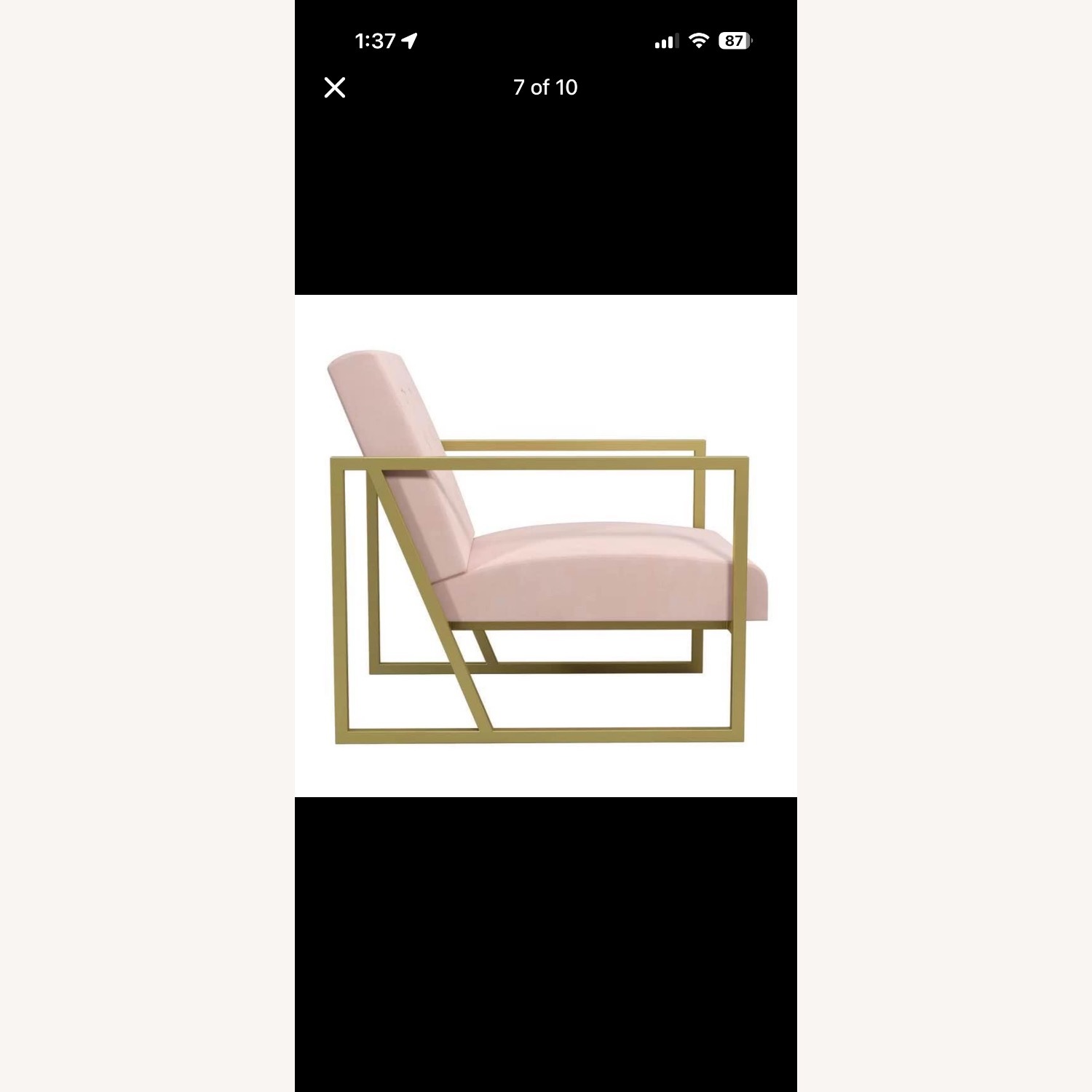 Pink Velvet Accent Chair - image-6