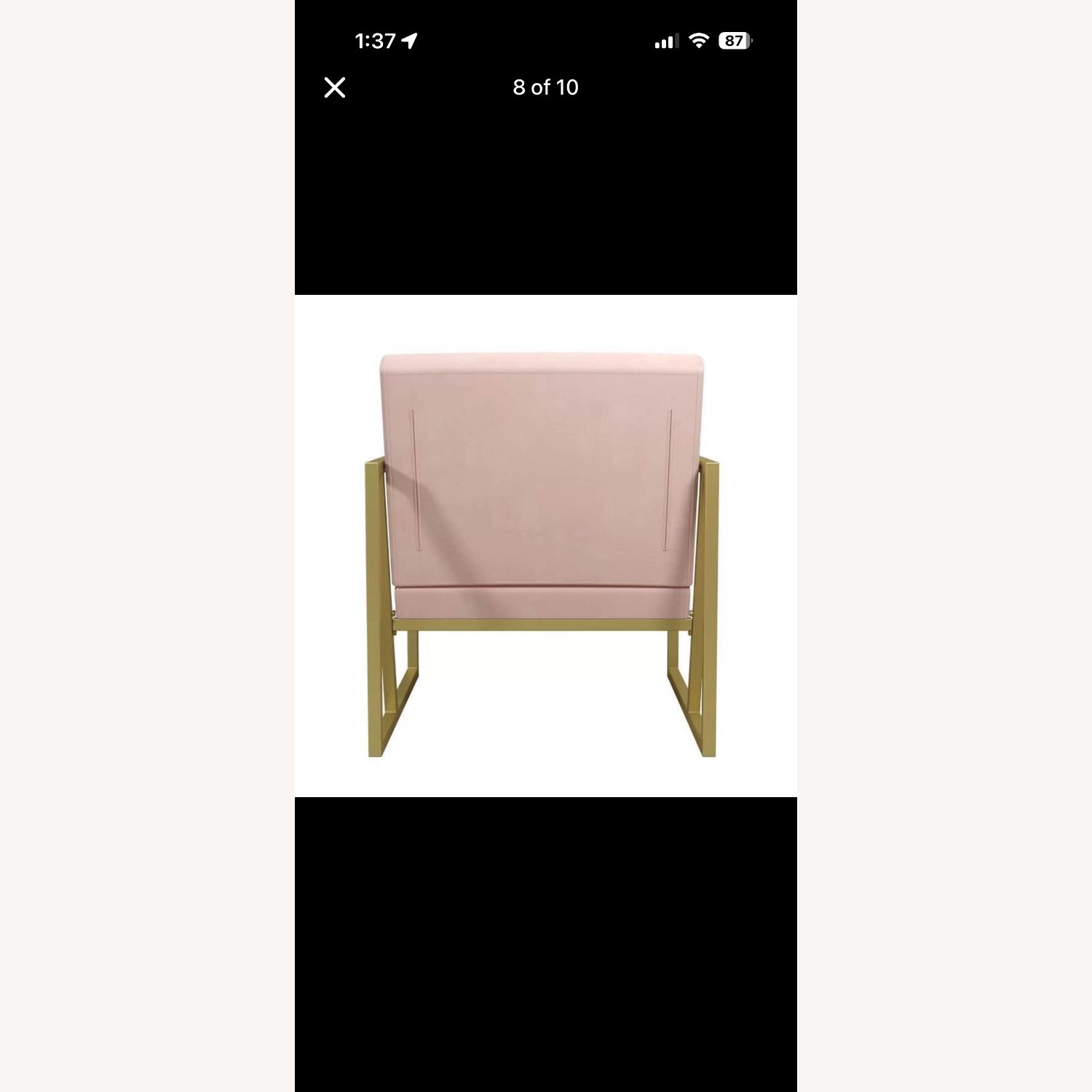 Pink Velvet Accent Chair - image-7