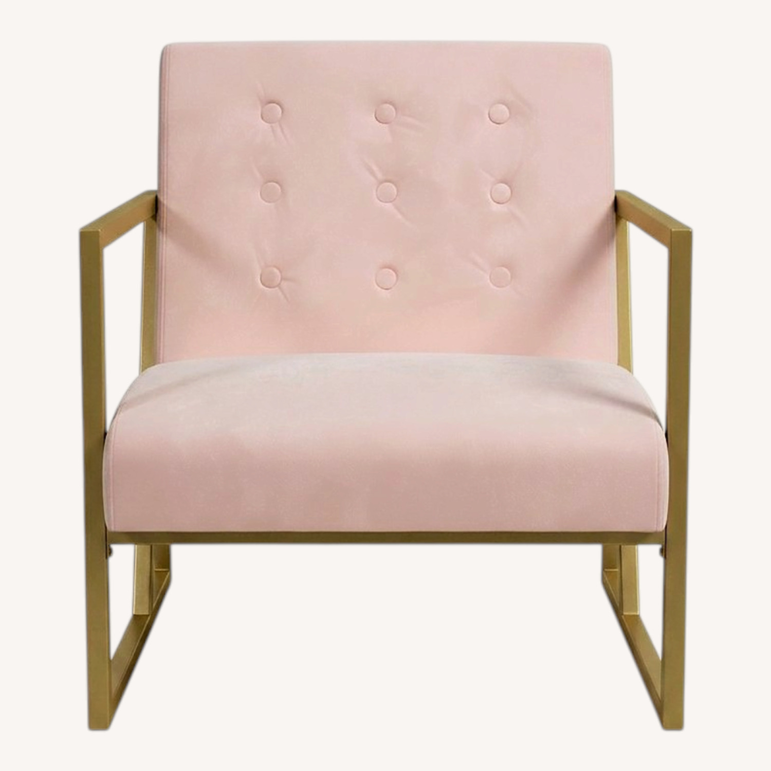 Pink Velvet Accent Chair - image-0