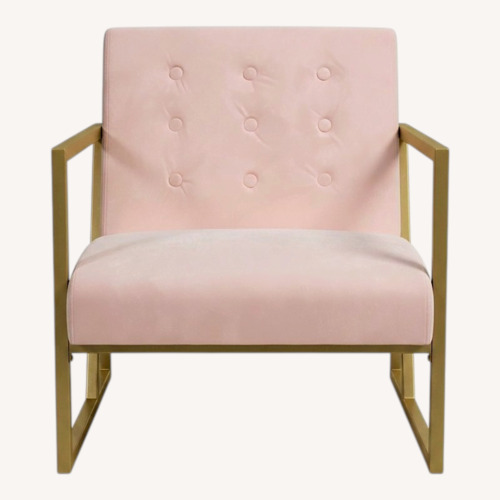 Used Pink Velvet Accent Chair for sale on AptDeco