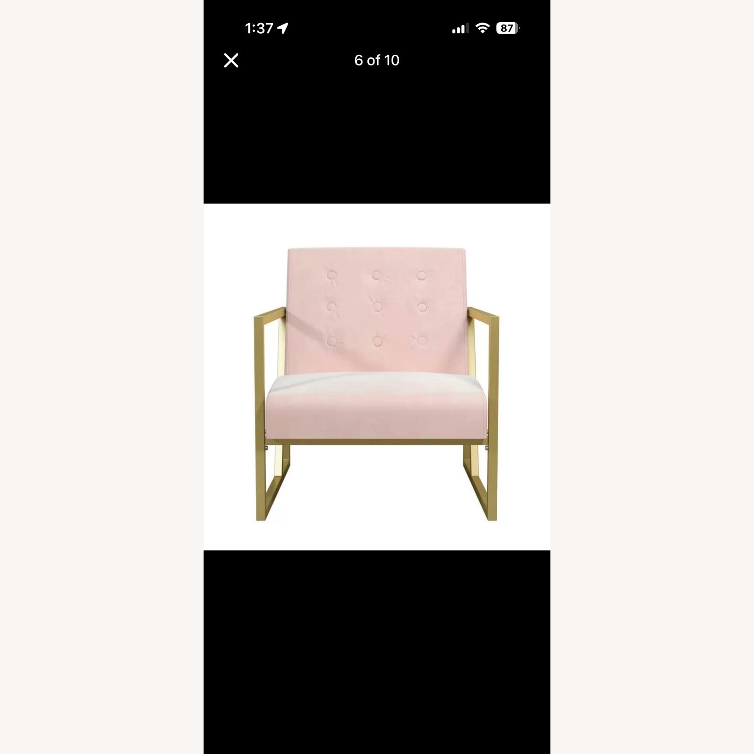 Pink Velvet Accent Chair - image-8