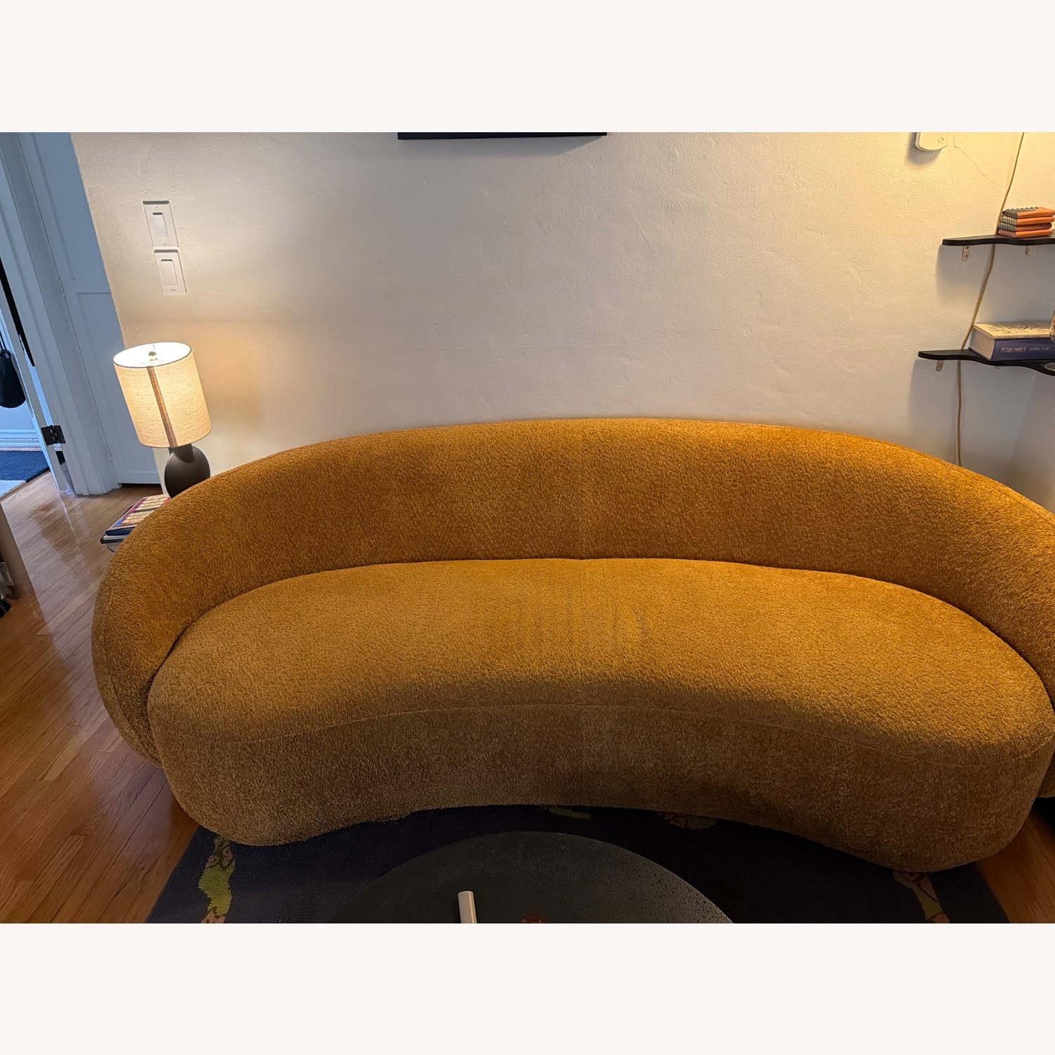 Vintage/Antique Finds Gold Boucle 3+ Seater Sofa - image-1
