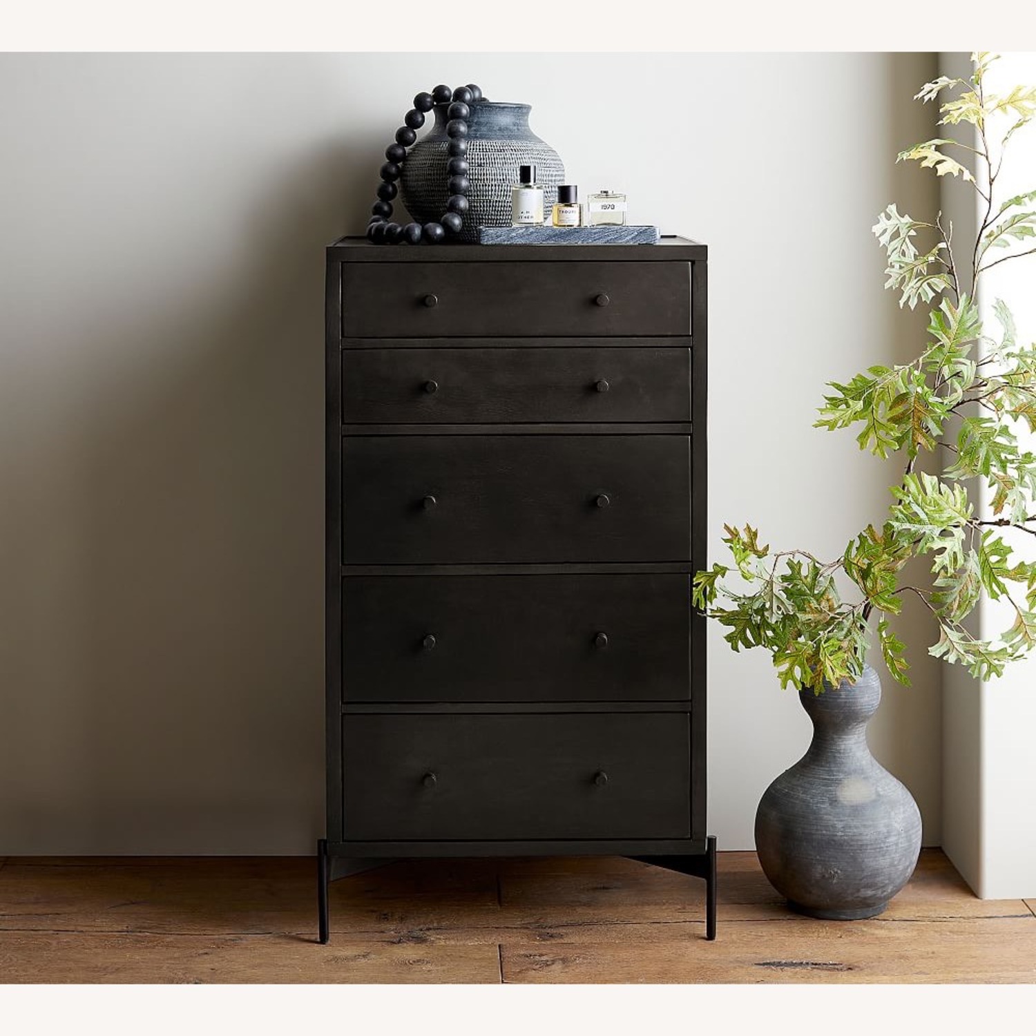 Pottery Barn Warren Black Wood Dresser - image-3