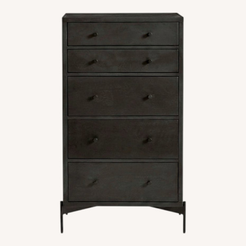Used Pottery Barn Warren Black Wood Dresser for sale on AptDeco