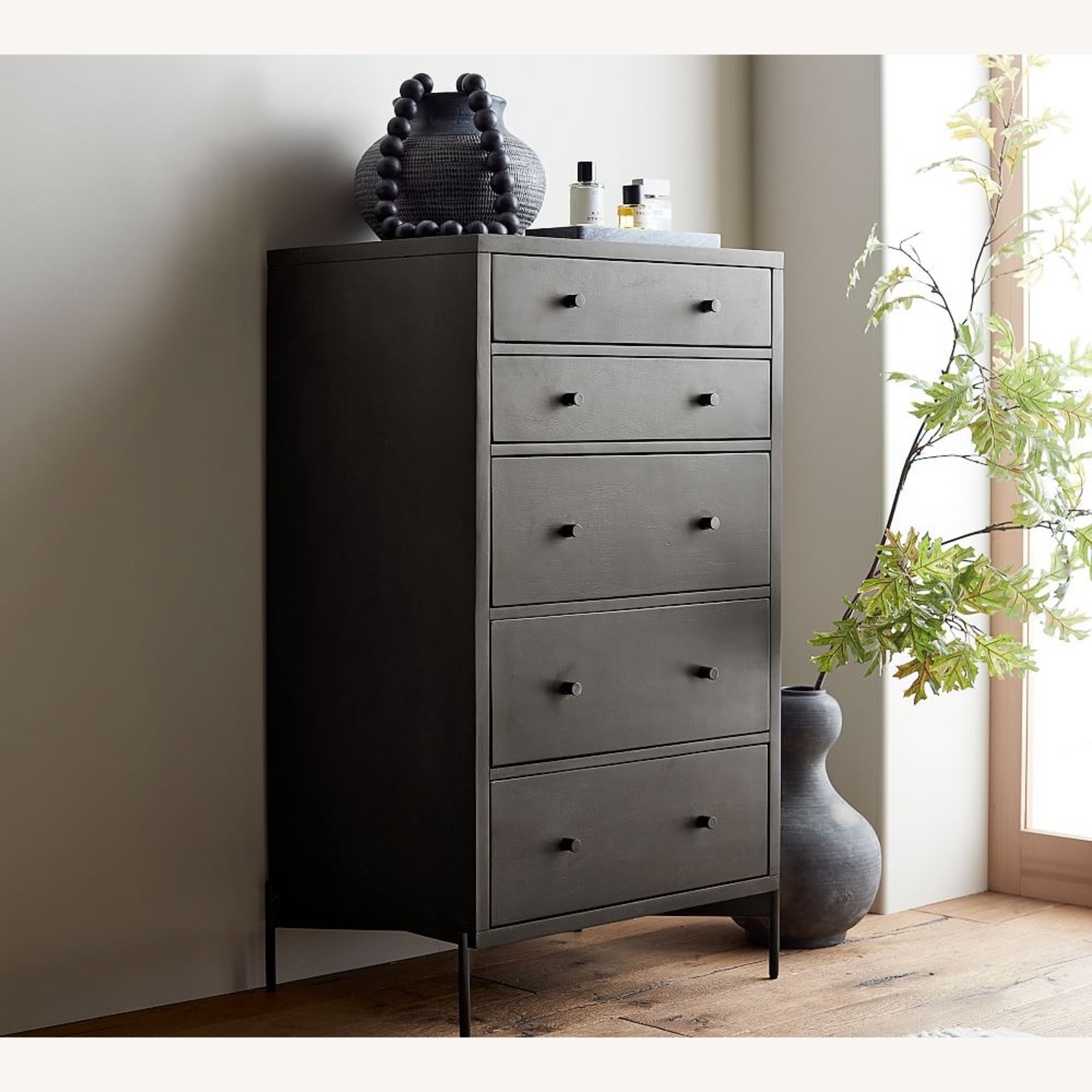 Pottery Barn Warren Black Wood Dresser - image-4