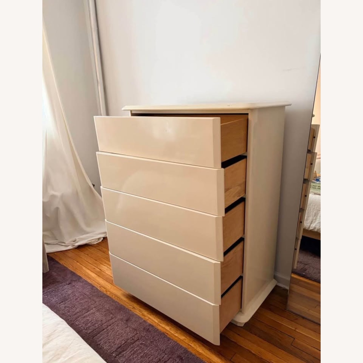 Lane Furniture White Lacquer Dresser - image-2