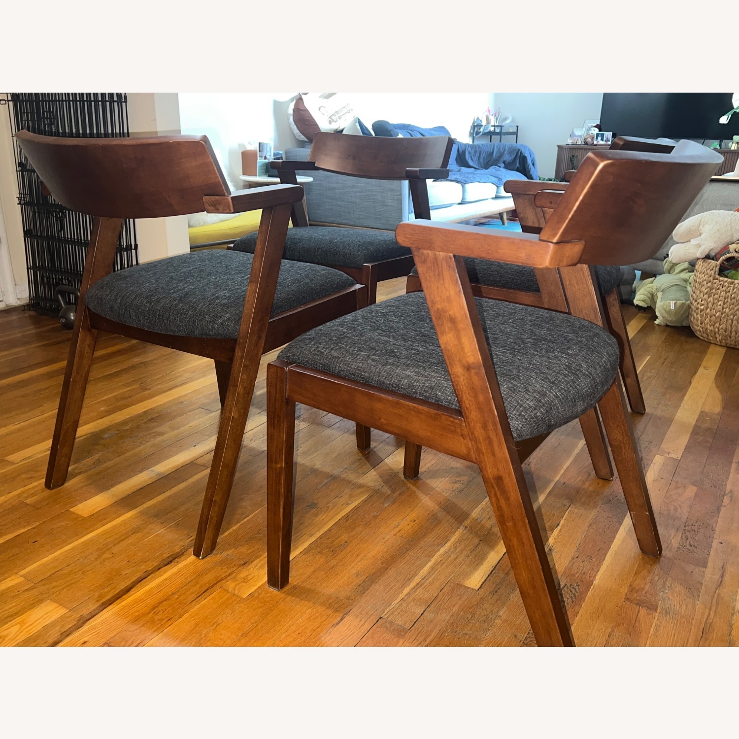 Set of Four Article Zola Dining Chairs - image-3