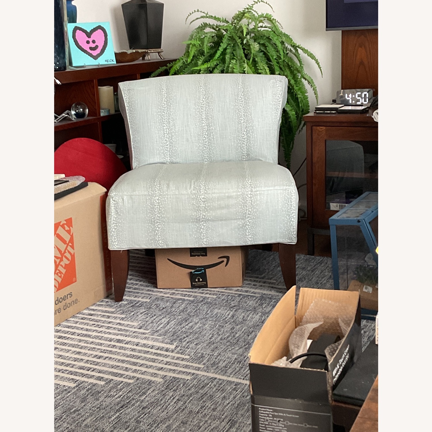 Ethan Allen Blue Fabric Accent Chairs - image-1