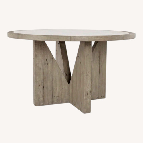Used Classic Home Vincent Light Gray Wood Dining Table for sale on AptDeco
