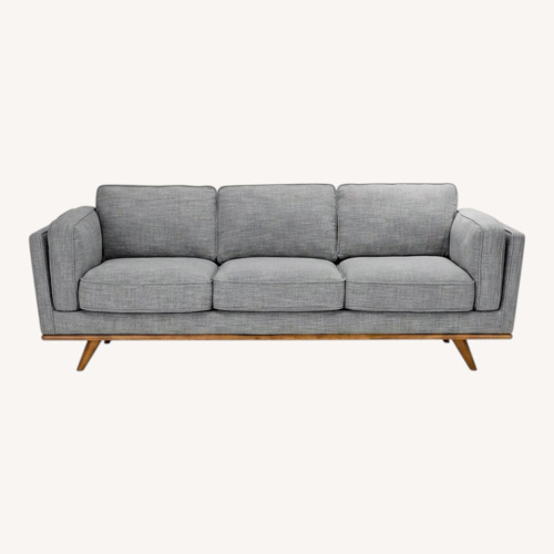 Used Article Light Gray Fabric 3+ Seater Sofa for sale on AptDeco