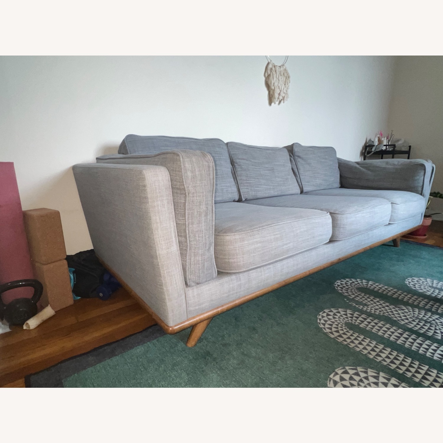 Article Light Gray Fabric 3+ Seater Sofa - image-3
