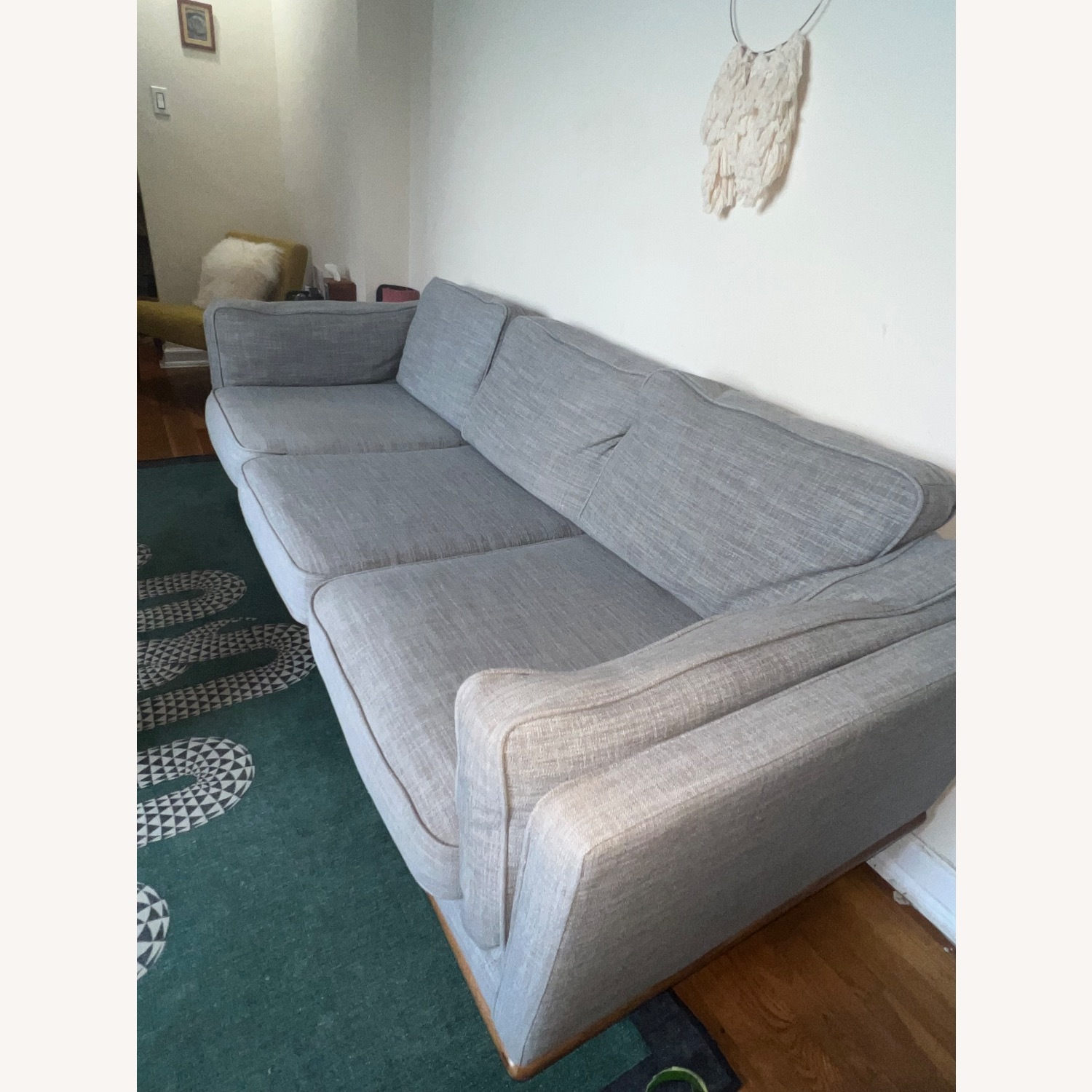 Article Light Gray Fabric 3+ Seater Sofa - image-7