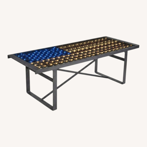 Used B&B Italia Silver Glass Dining Table for sale on AptDeco
