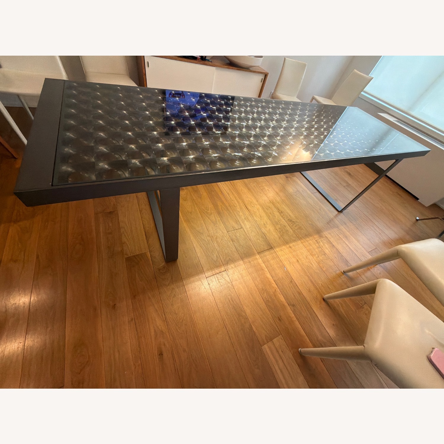 B&B Italia Silver Glass Dining Table - image-2
