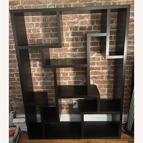 Used Black Wood Bookcase for sale on AptDeco
