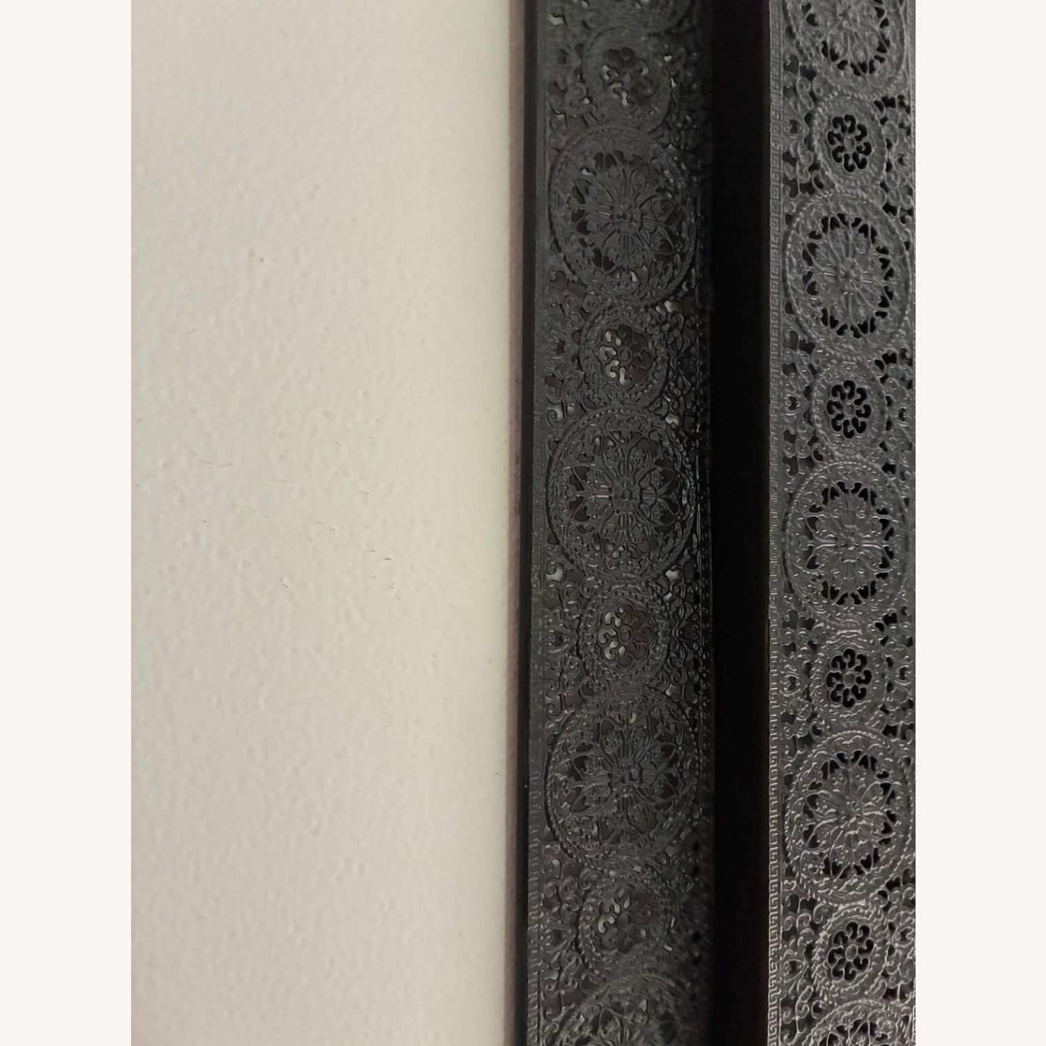 Black Metal Decorative Wall Mirror - image-5