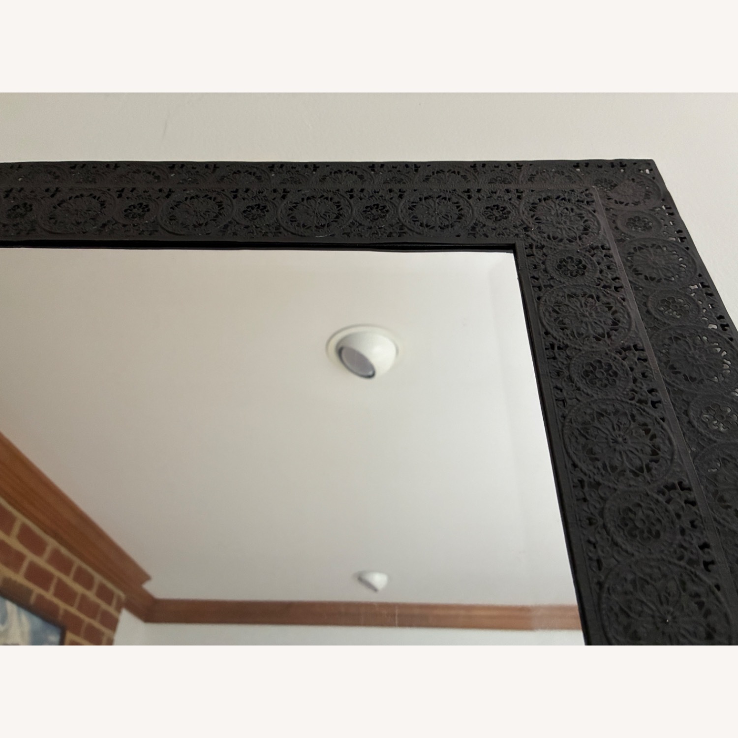 Black Metal Decorative Wall Mirror - image-4