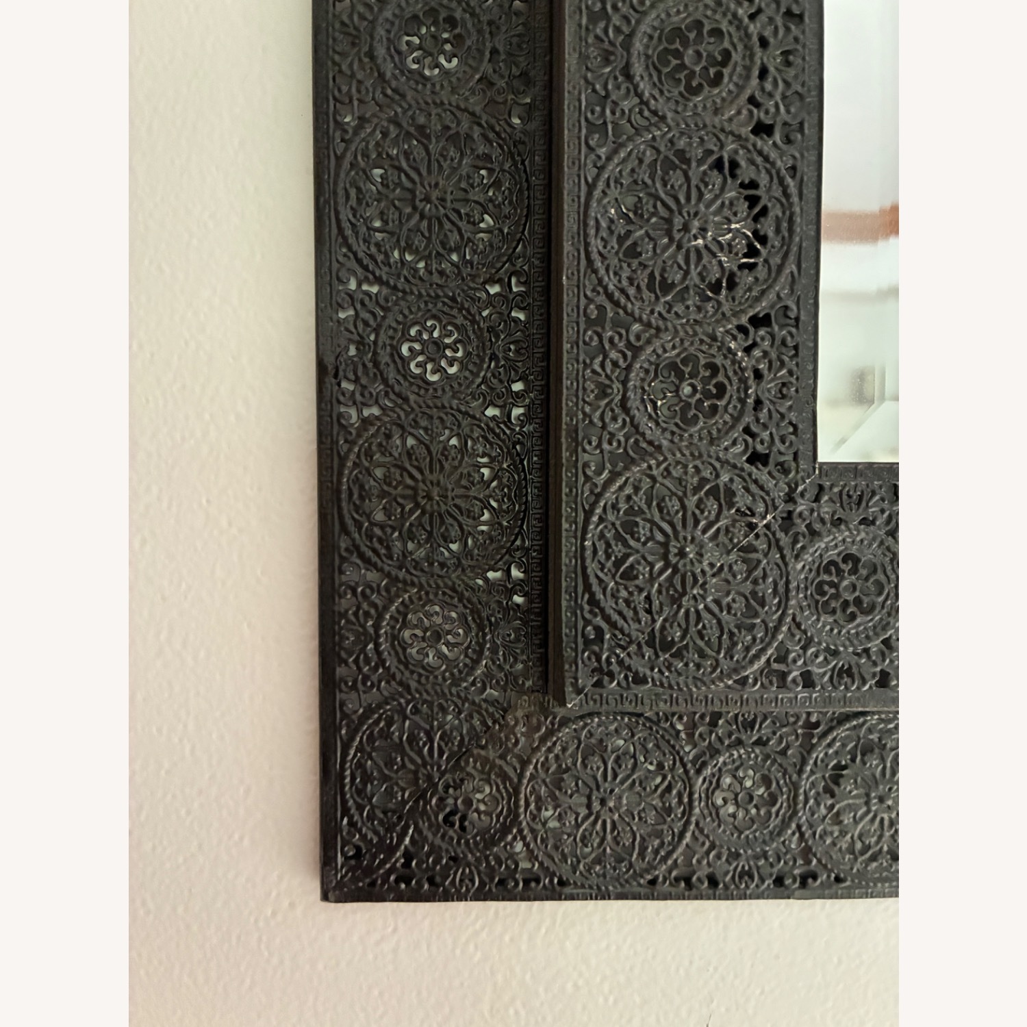 Black Metal Decorative Wall Mirror - image-3