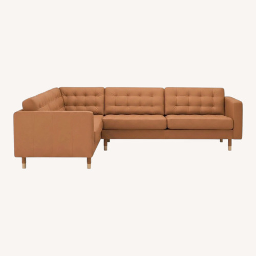 Used IKEA MORABO Light Brown Leather 3+ Piece Sectional for sale on AptDeco