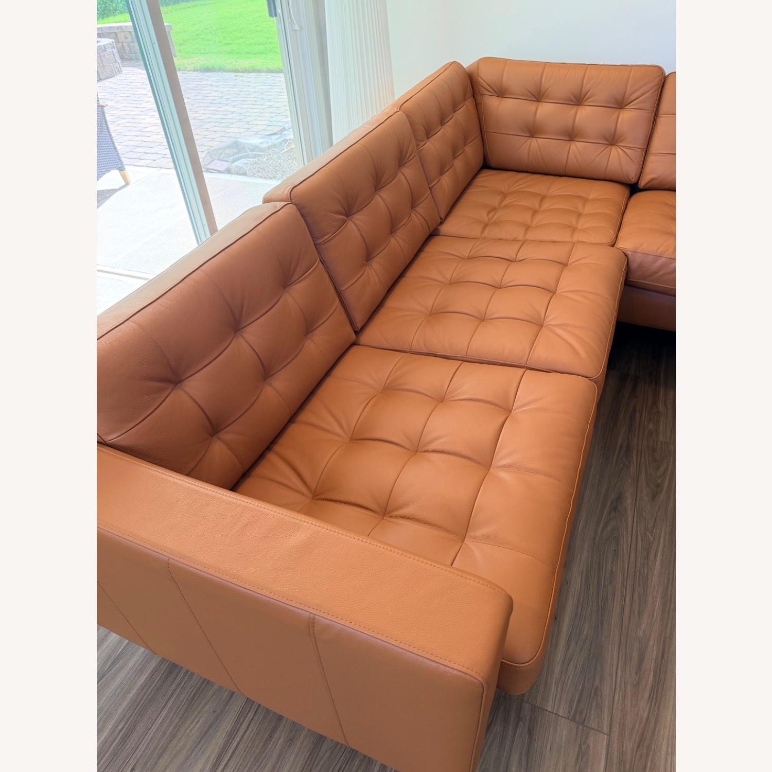 IKEA MORABO Light Brown Leather 3+ Piece Sectional - image-2