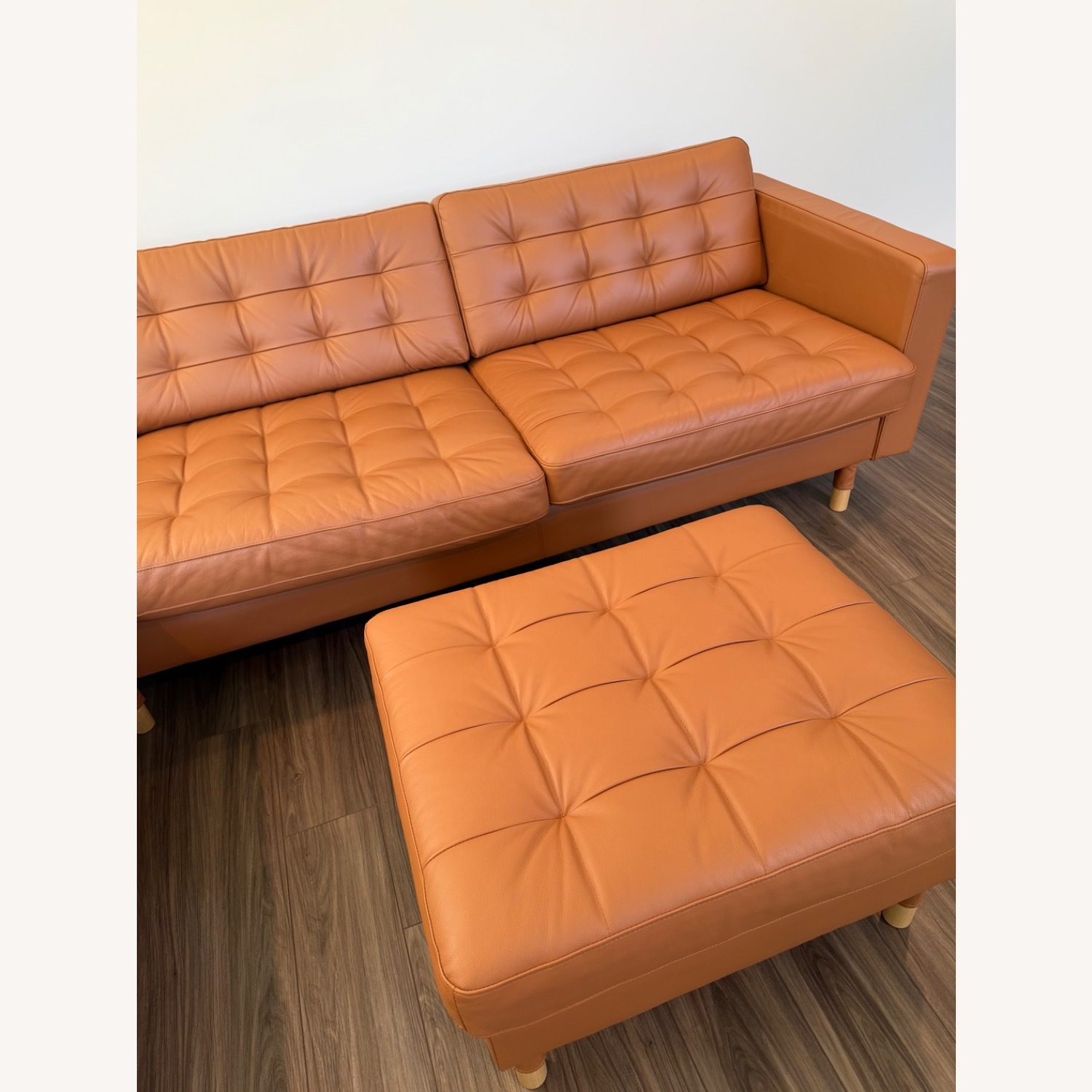 IKEA MORABO Light Brown Leather 3+ Piece Sectional - image-3