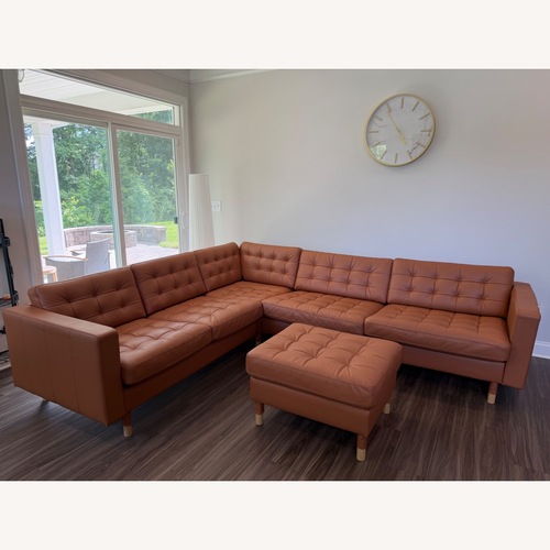 Used IKEA MORABO Light Brown Leather 3+ Piece Sectional for sale on AptDeco