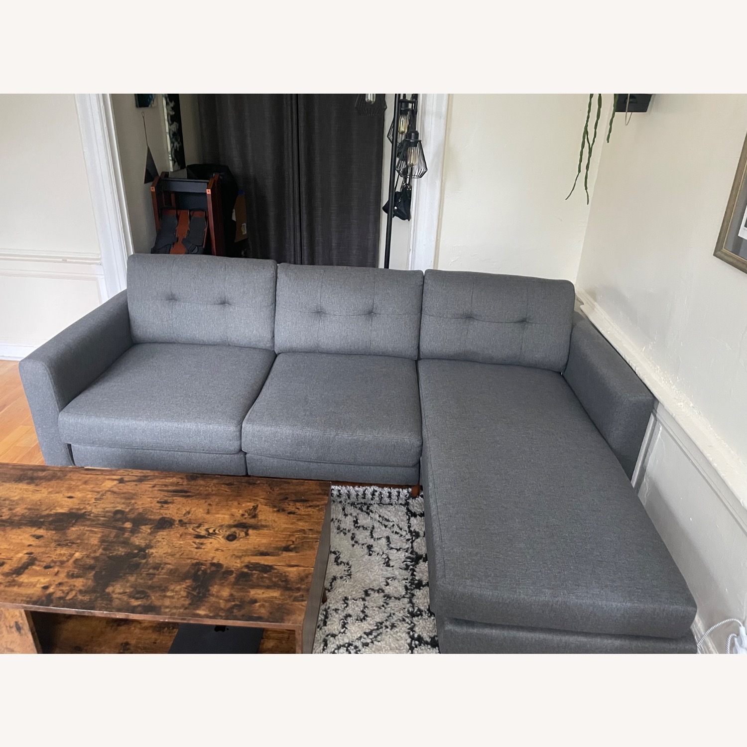 Burrow Nomad Dark Gray Fabric 3+ Piece Sectional - image-2