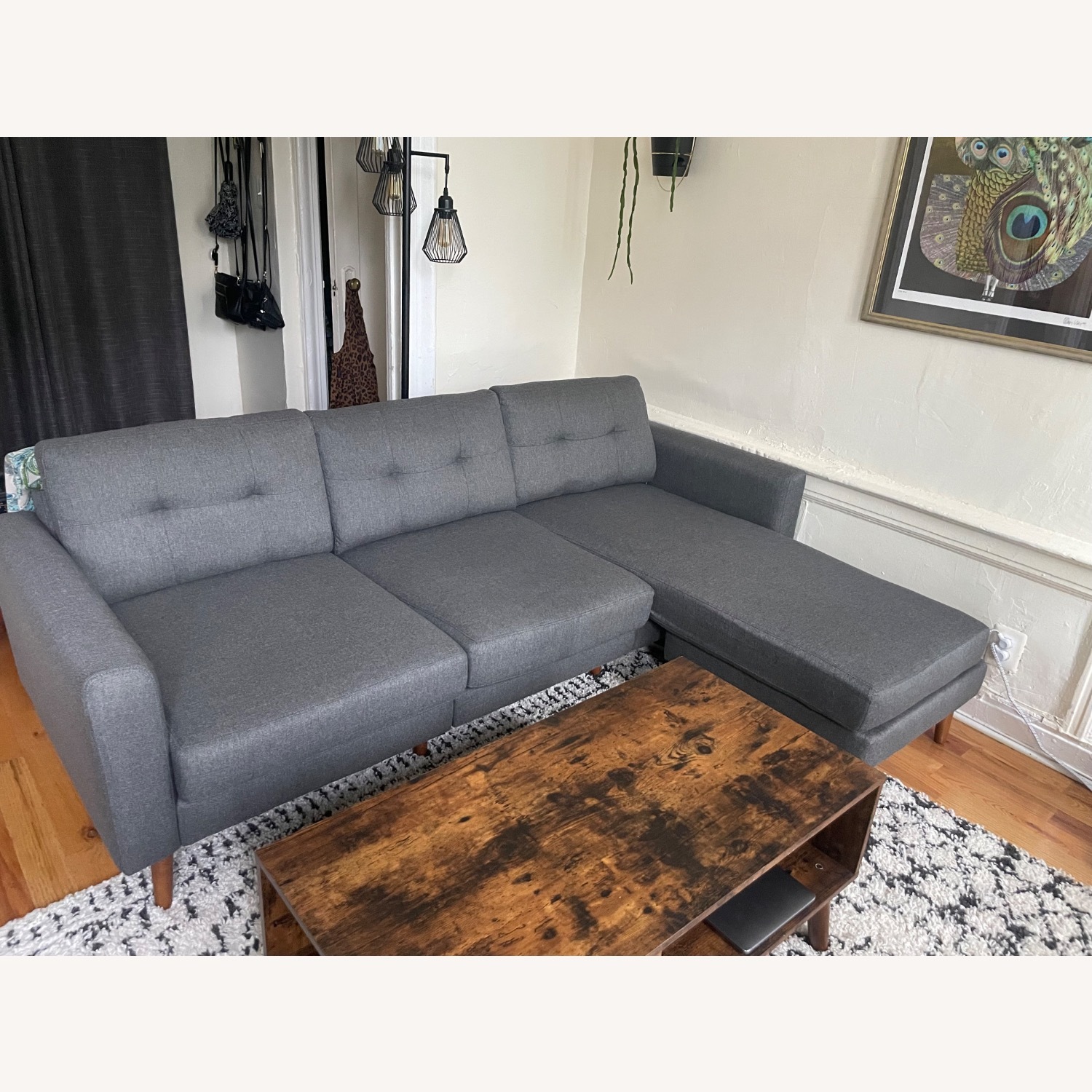 Burrow Nomad Dark Gray Fabric 3+ Piece Sectional - image-1