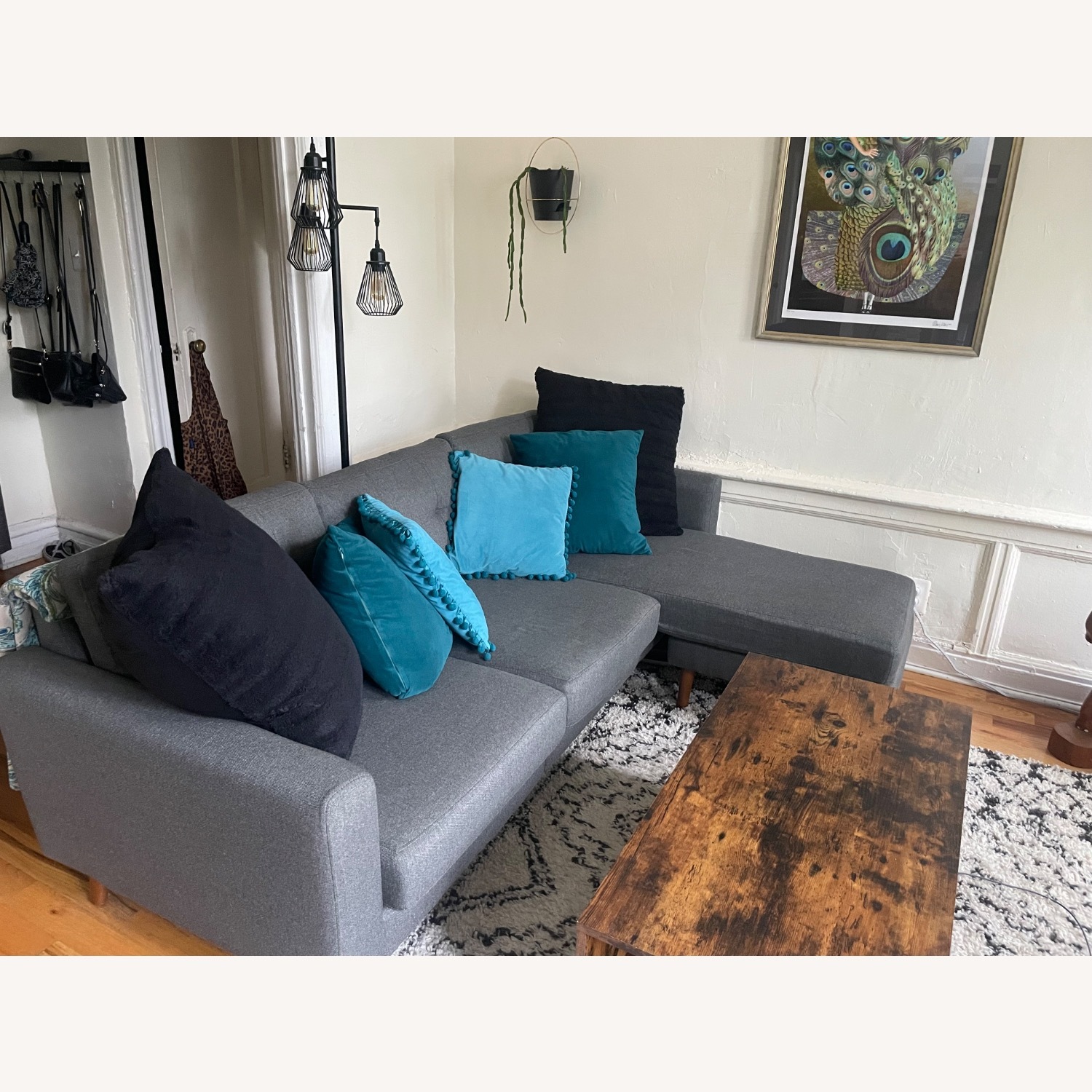 Burrow Nomad Dark Gray Fabric 3+ Piece Sectional - image-3