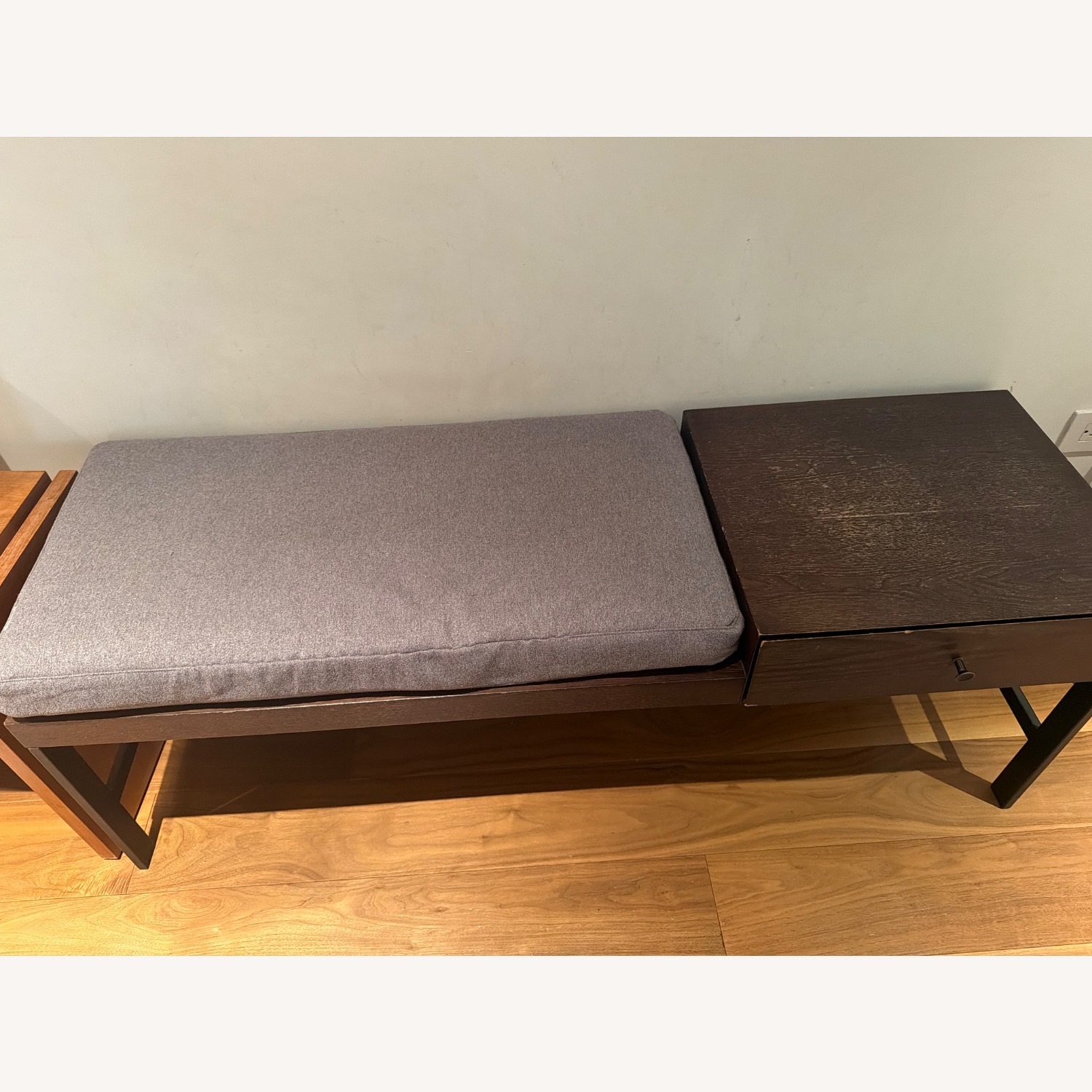 West Elm Dark Brown Bench - image-2