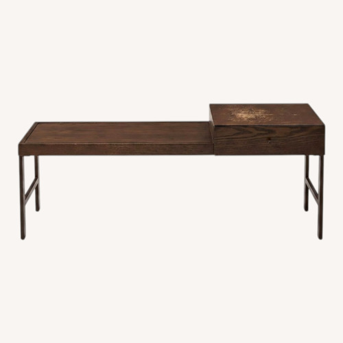 Used West Elm Dark Brown Bench for sale on AptDeco