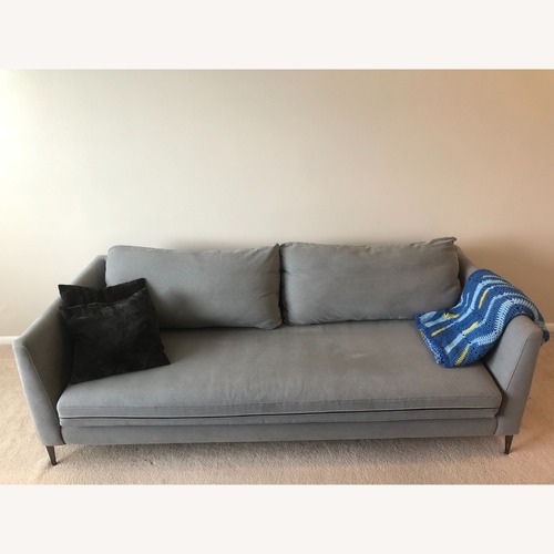 Used West Elm Light Gray Fabric 2 Seater Sofa for sale on AptDeco