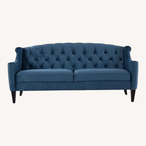 Used Blue Victorian Velvet Couch  for sale on AptDeco