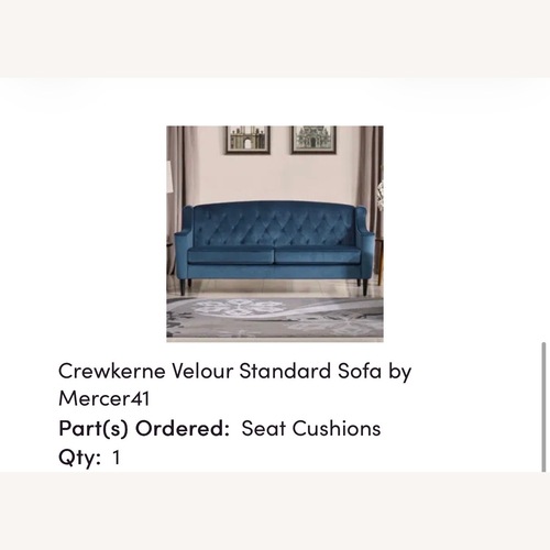 Used Blue Victorian Velvet Couch  for sale on AptDeco