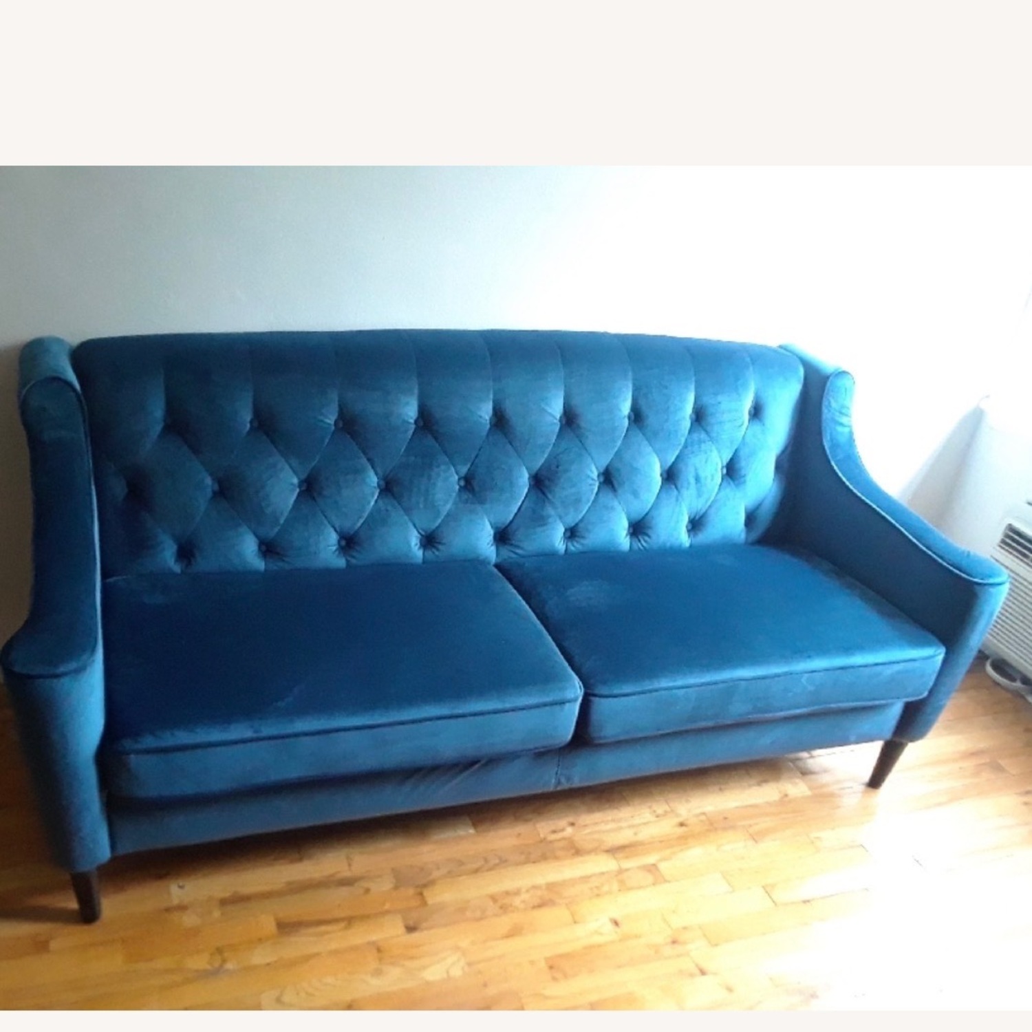 Blue Victorian Velvet Couch  - image-2