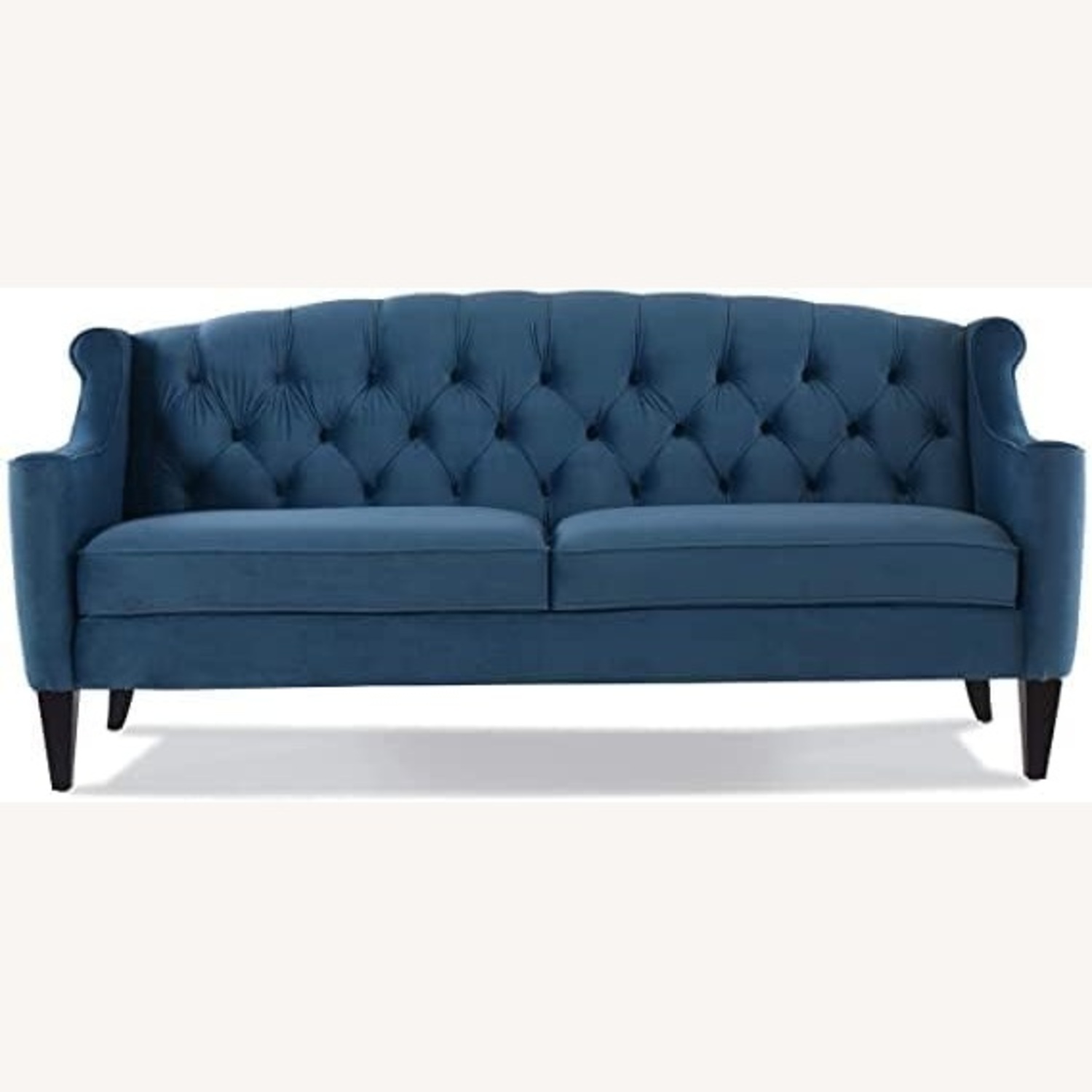 Blue Victorian Velvet Couch  - image-4