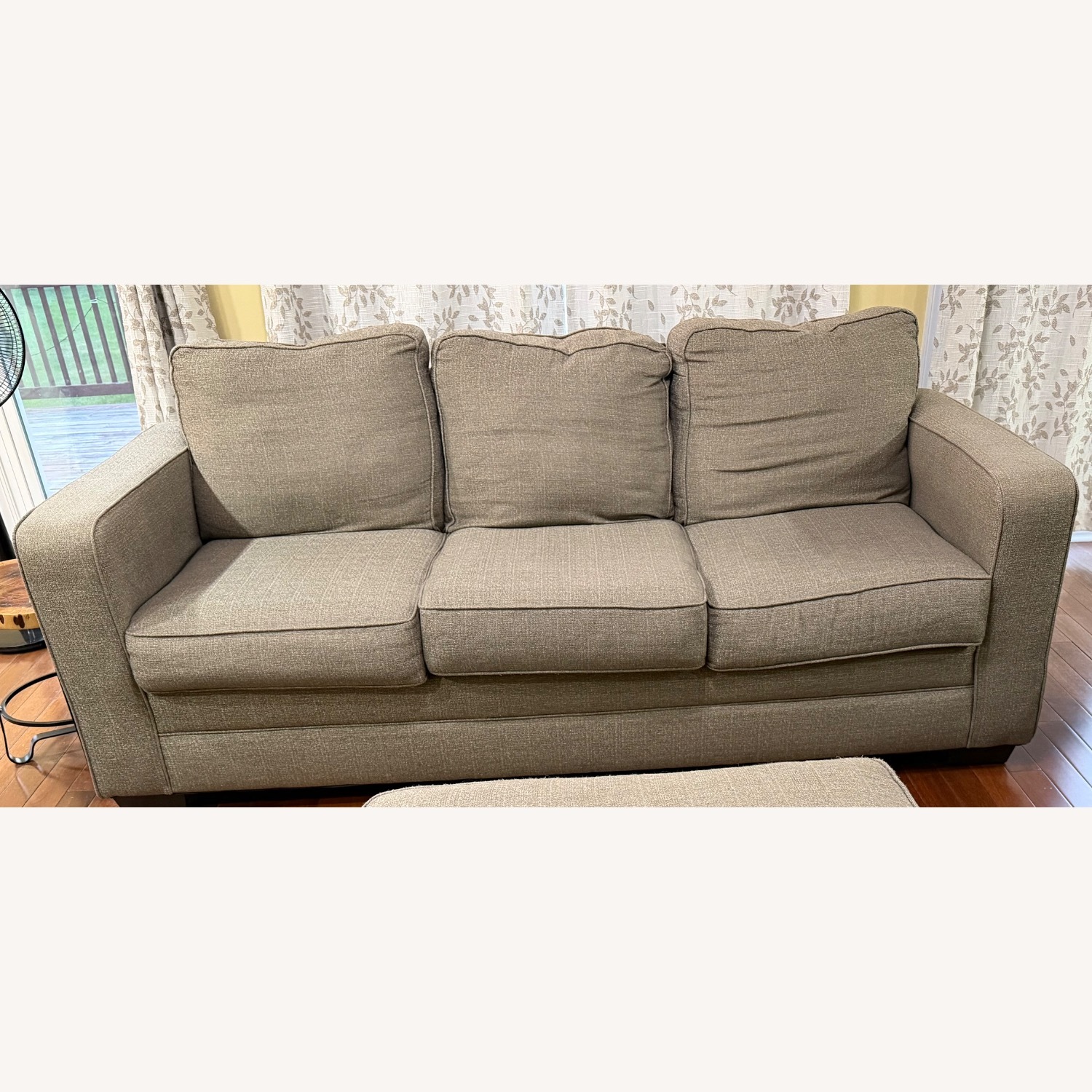 3 Seater Grey Fabric Sofa - image-4