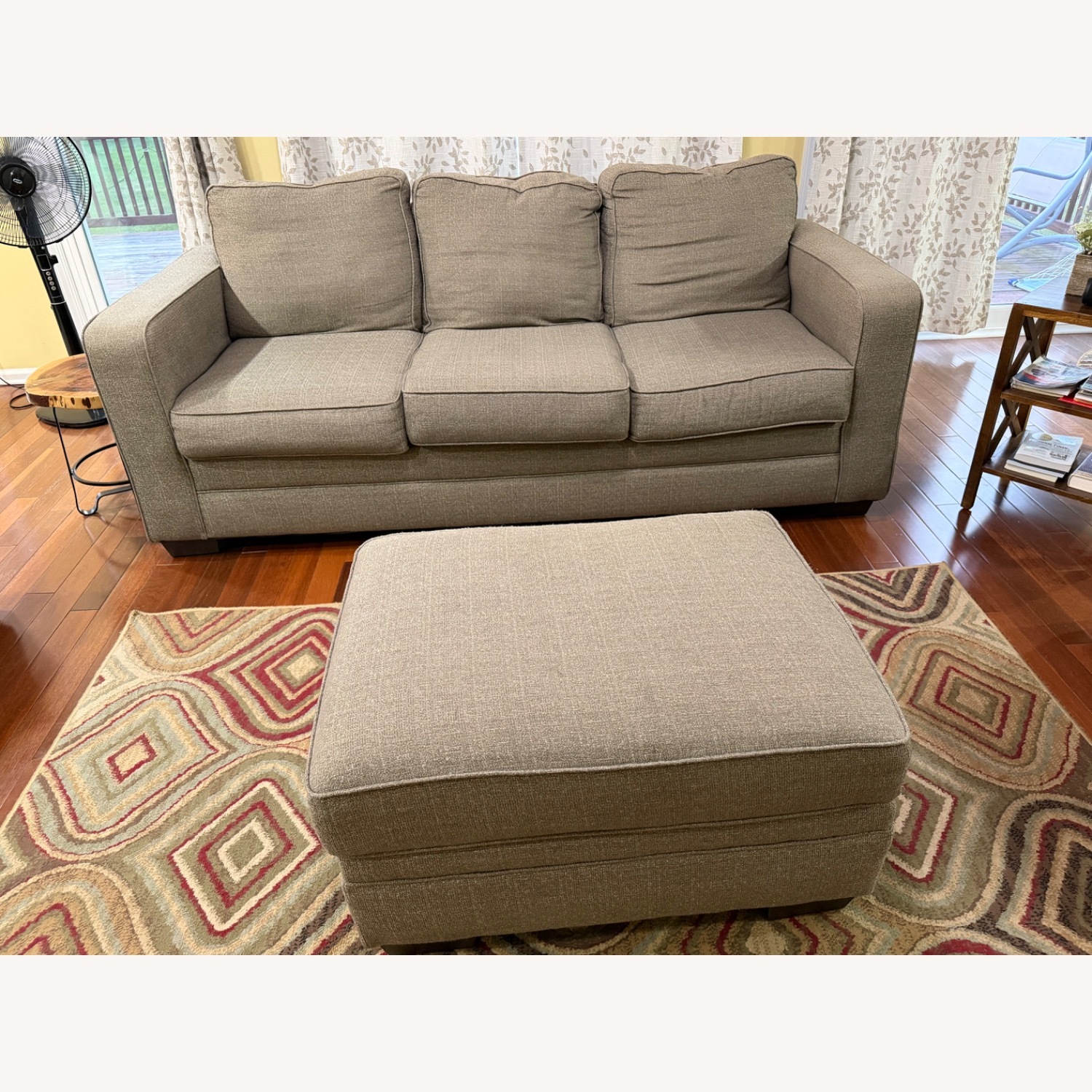 3 Seater Grey Fabric Sofa - image-2