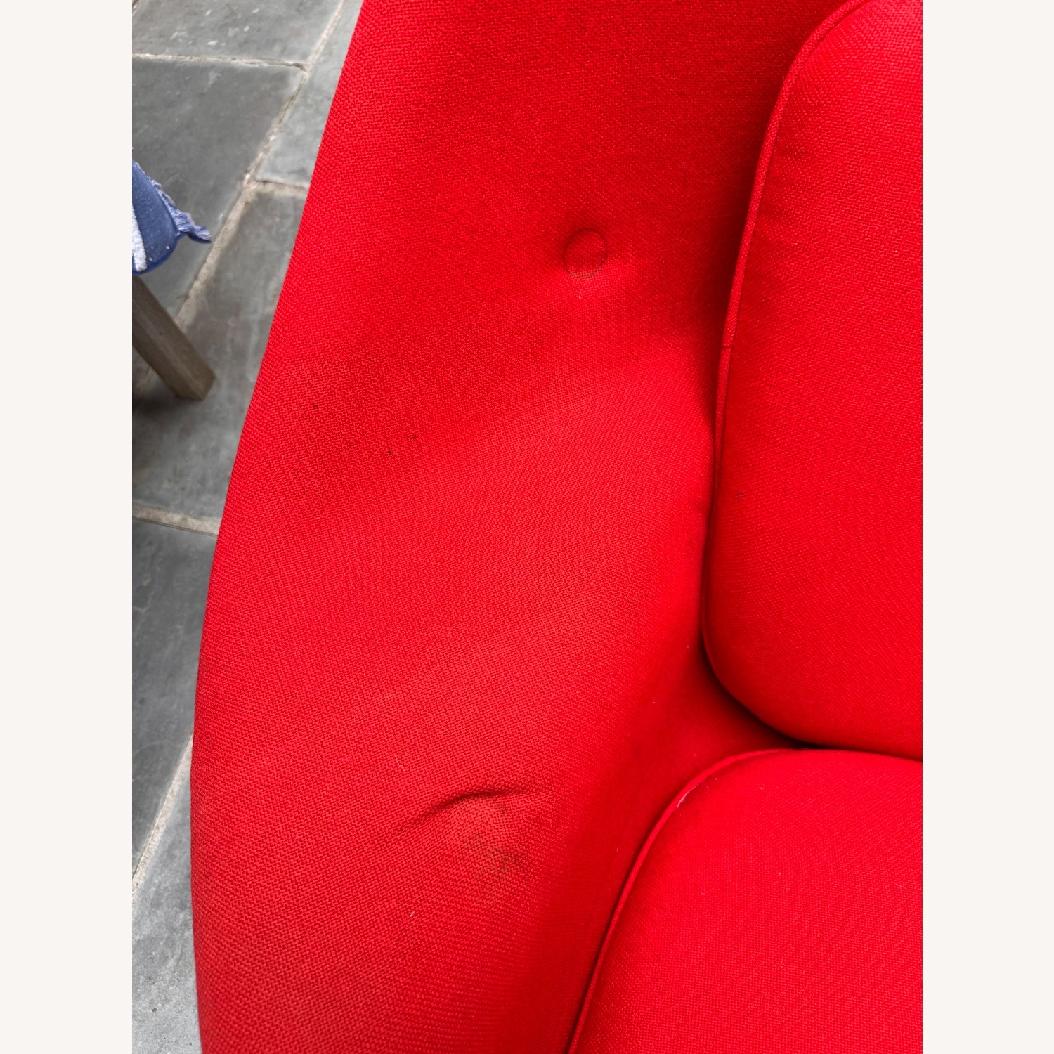 Knoll Red Fabric Saarinen Womb Accent Chairs - image-3