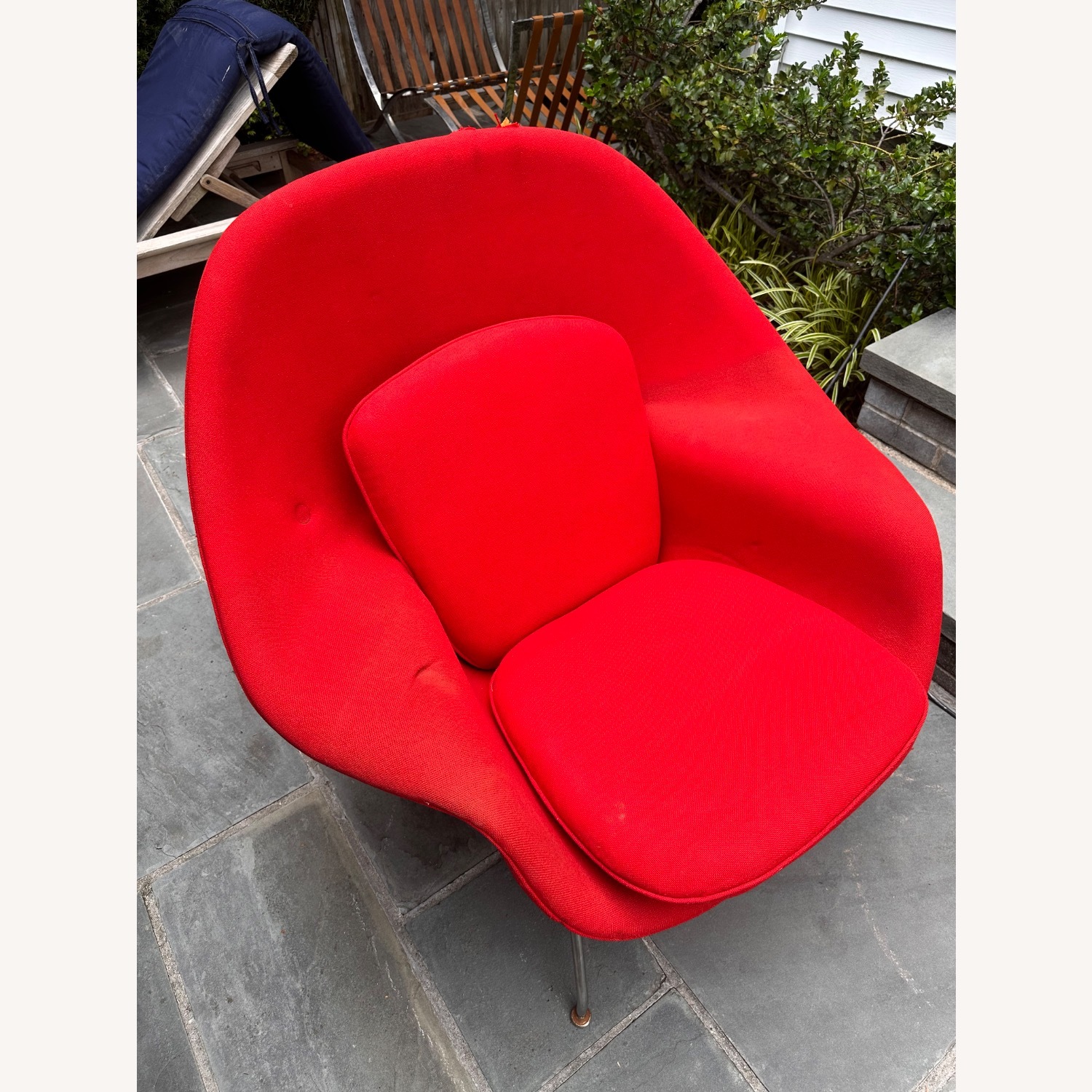 Knoll Red Fabric Saarinen Womb Accent Chairs - image-6