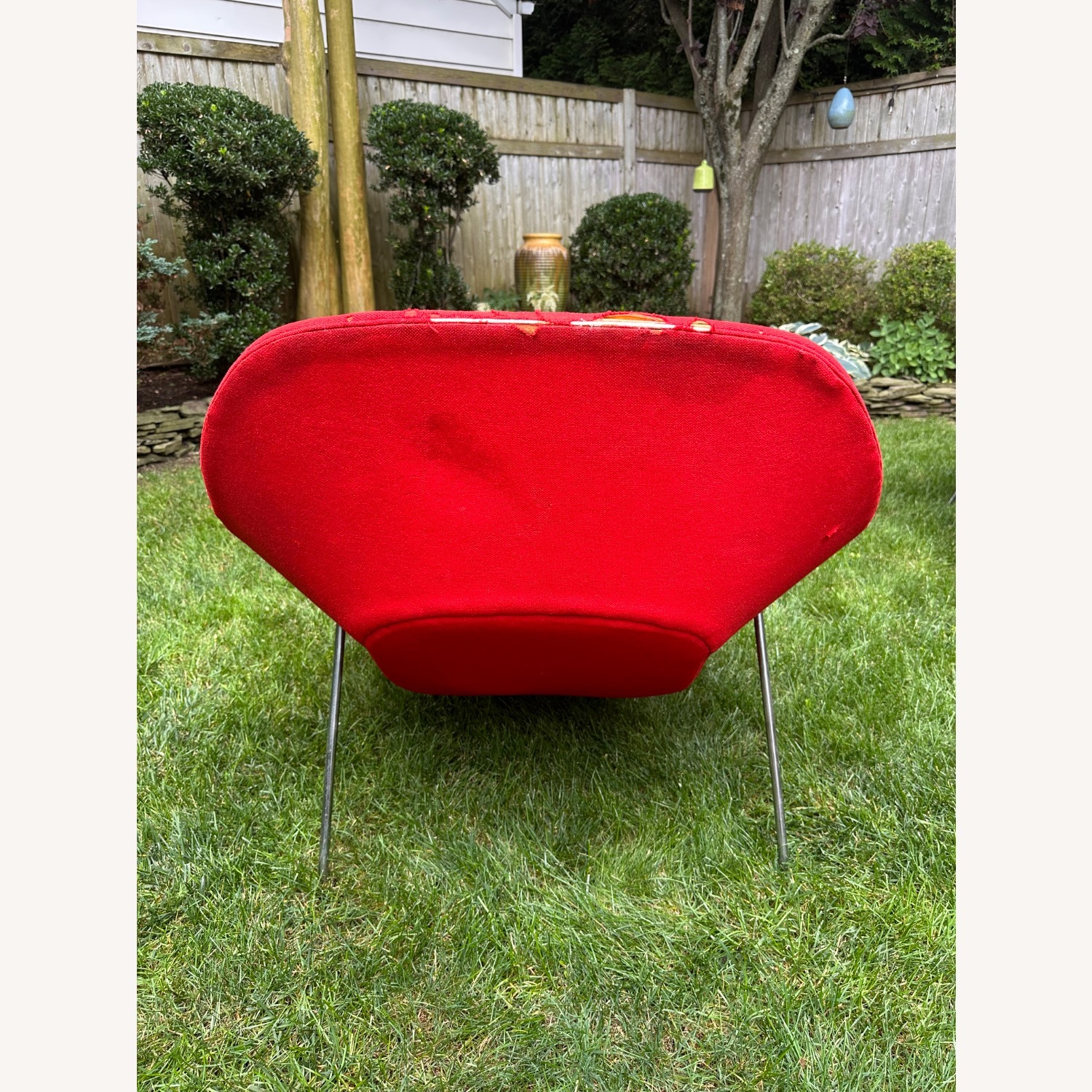 Knoll Red Fabric Saarinen Womb Accent Chairs - image-12