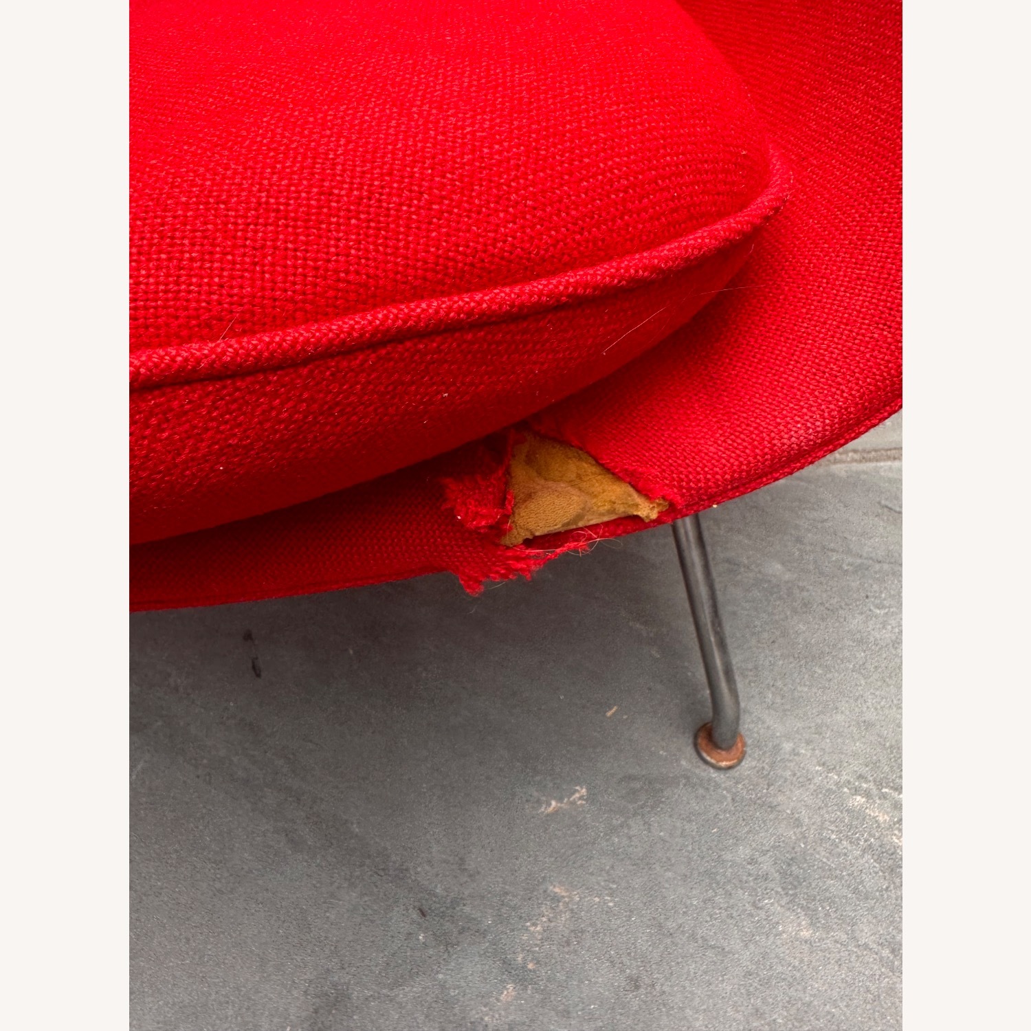 Knoll Red Fabric Saarinen Womb Accent Chairs - image-2
